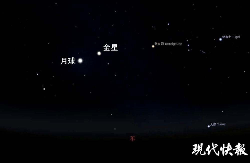 星空有约｜一弯残月与蜂巢星团31日凌晨短暂“会晤”